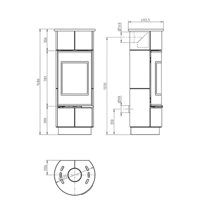 Thorma Atika plus – kafel czarny