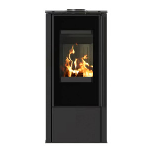 Piec stalowy KRATKI HATI Ø 150 5,5 kW czarne wyłożenie