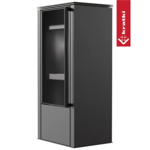 Piec stalowy KRATKI HATI Ø 150 5,5 kW czarne wyłożenie