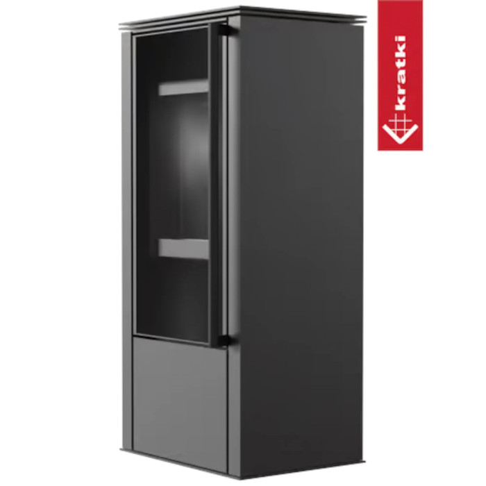 Piec stalowy KRATKI HATI Ø 150 5,5 kW czarne wyłożenie