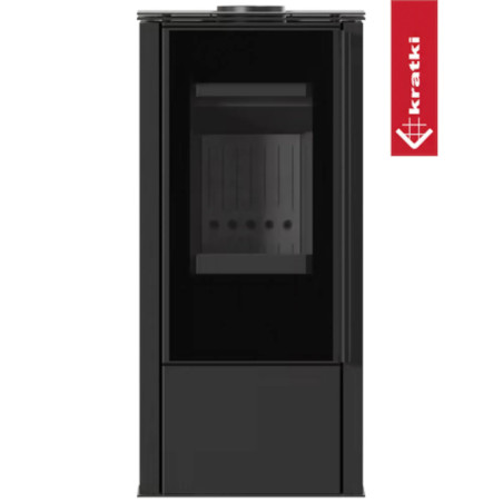 Piec stalowy KRATKI HATI Ø 150 5,5 kW czarne wyłożenie