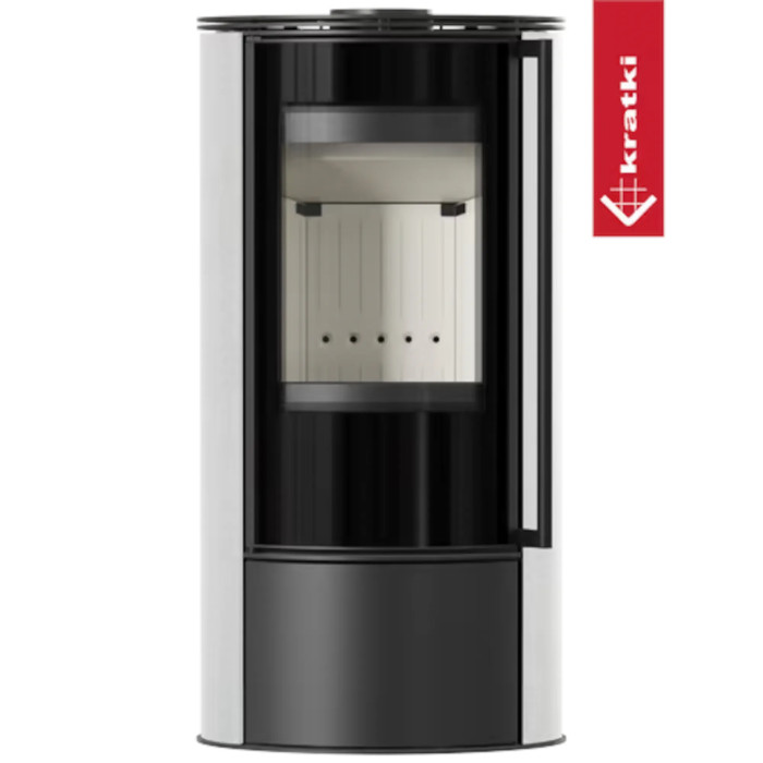 Piec wolnostojący KRATKI ERIK Ø 150 5,5 kW WHITE SATIN