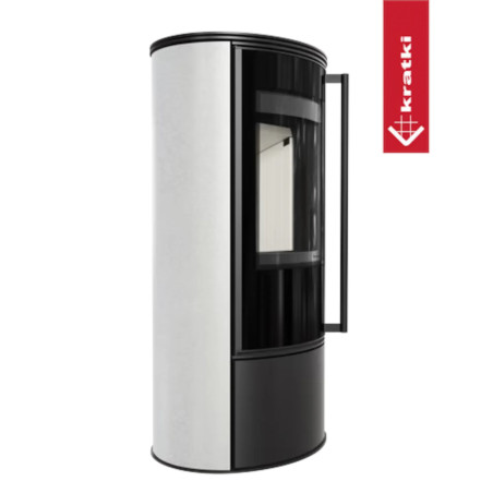 Piec wolnostojący KRATKI ERIK Ø 150 5,5 kW WHITE SATIN