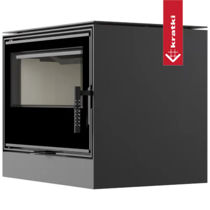 Piec stalowy KRATKI KARI 70 Ø 150 8 kW kominek w zabudowie