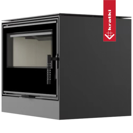 Piec stalowy KRATKI KARI 70 Ø 150 8 kW kominek w zabudowie
