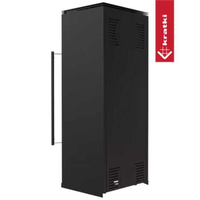 Piec stalowy KRATKI TOFA Ø 150 8 kW czarne wyłożenie