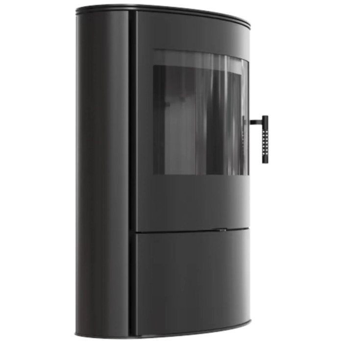 Piec wolnostojący KRATKI AB/S/2/ROLLO Ø 150 10 kW czarne wyłożenie