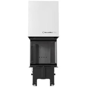 Kominek KRATKI REGNOR 500/500 7 kW Ø 200 3-szybowy, czarne wyłożenie
