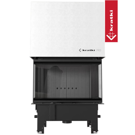 Kominek KRATKI REGNOR 800/400 8 kW Ø 200 3-szybowy, czarne wyłożenie