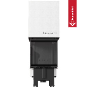 Kominek KRATKI REGNOR 500/700 8 kW Ø 200 3-szybowy, czarne wyłożenie
