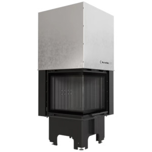 Kominek powietrzny stalowy KRATKI VNL 480/480 8 kW Gilotyna czarne wyłożenie