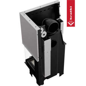 Kominek powietrzny stalowy KRATKI VNP 610/430 9 kW Ø 200 Gilotyna