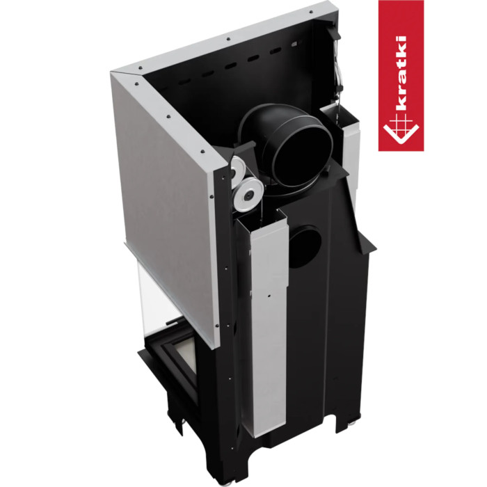 Kominek powietrzny stalowy KRATKI VNP 610/430 9 kW Ø 200 Gilotyna