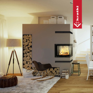 Kominek powietrzny stalowy KRATKI VNP 610/430 9 kW Ø 200 Gilotyna