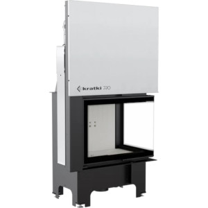 Kominek powietrzny stalowy KRATKI VNP 700/480 12 kW Ø 200 Gilotyna