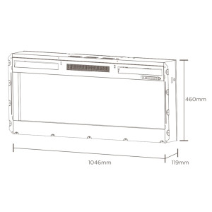Kominek elektryczny Sierra 48"