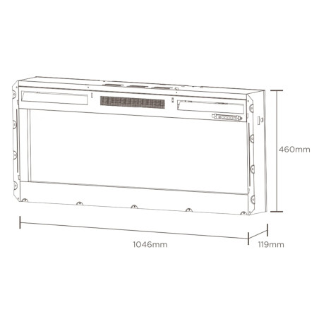 Kominek elektryczny Sierra 48"