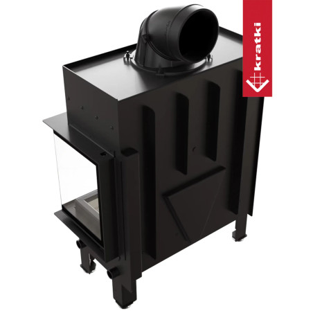 Kominek KRATKI FLOKI M prawy 10 kW Ø 200 z domykaniem