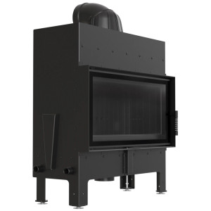 Kominek KRATKI FLOKI L 12 kW Ø 200 czarne wyłożenie