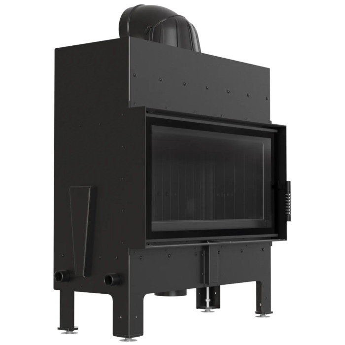 Kominek KRATKI FLOKI L 12 kW Ø 200 czarne wyłożenie