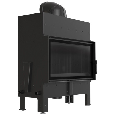Kominek KRATKI FLOKI L 12 kW Ø 200 czarne wyłożenie