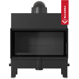 Kominek KRATKI FLOKI L 12 kW Ø 200 czarne wyłożenie