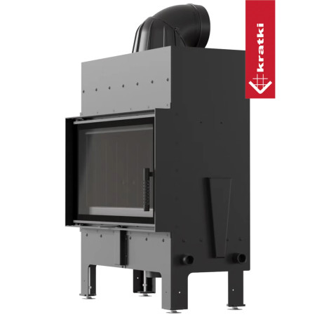 Kominek KRATKI FLOKI M 10 kW Ø 200 czarne wyłożeniem