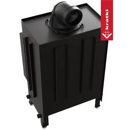 Kominek KRATKI LUCY 12 kW Ø 200 czarne wyłożenie