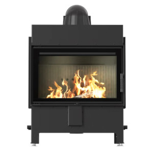 Kominek KRATKI LUCY 14 kW Ø 200 czarne wyłożenie