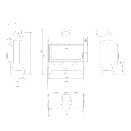 Kominek KRATKI LUCY 16 kW Ø 200