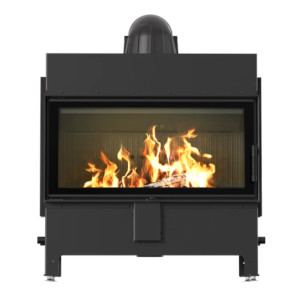 Kominek KRATKI LUCY 16 kW Ø 200 czarne wyłożenie