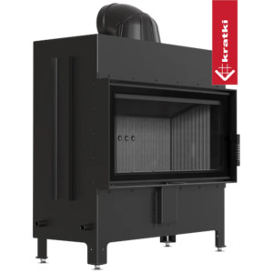 Kominek KRATKI LUCY 16 kW Ø 200 czarne wyłożenie