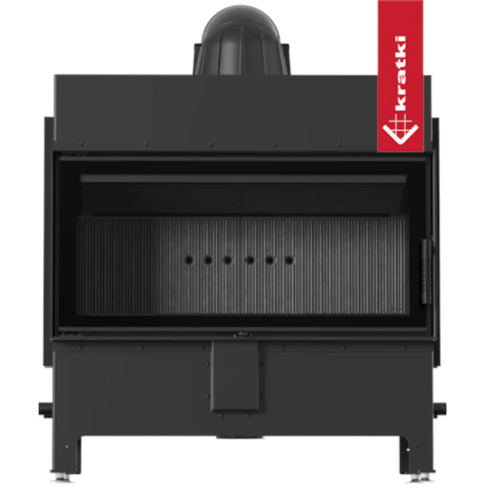 Kominek KRATKI LUCY 16 kW Ø 200 czarne wyłożenie
