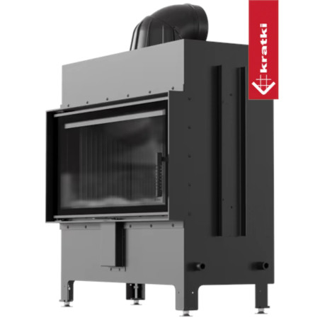 Kominek KRATKI LUCY 16 kW Ø 200 czarne wyłożenie