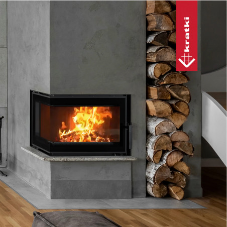 Kominek KRATKI SIMPLE lewy 6 kW Ø 150
