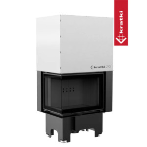 Kominek KRATKI VNL 610/430 9 kW Ø 200 Gilotyna czarne wyłożenie
