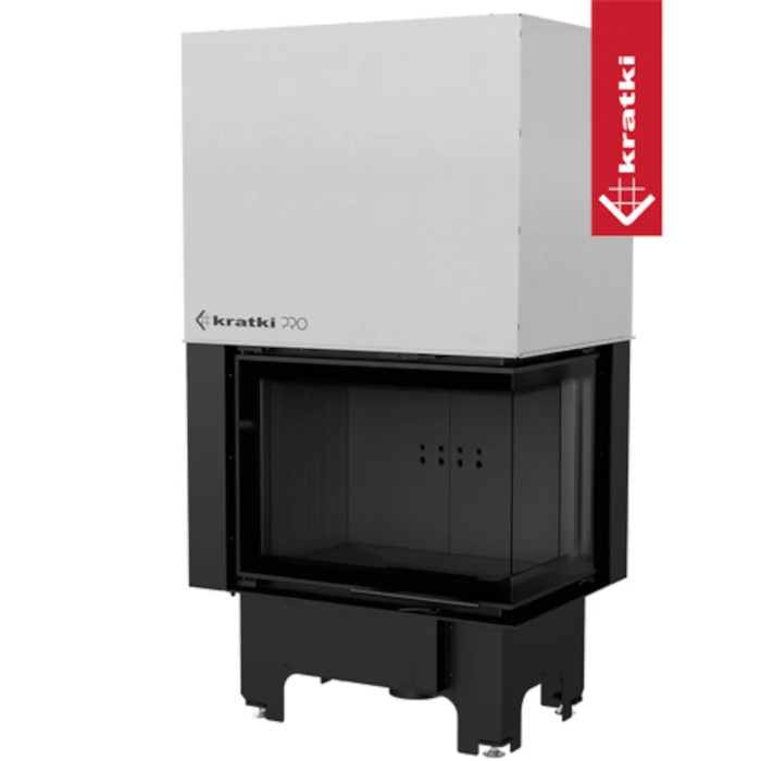 Kominek KRATKI VNP 700/480 12 kW Ø 200 Gilotyna czarne wyłożenie