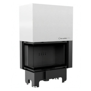 Kominek KRATKI VNL 810/410 14 kW Ø 200 Gilotyna czarne wyłożenie