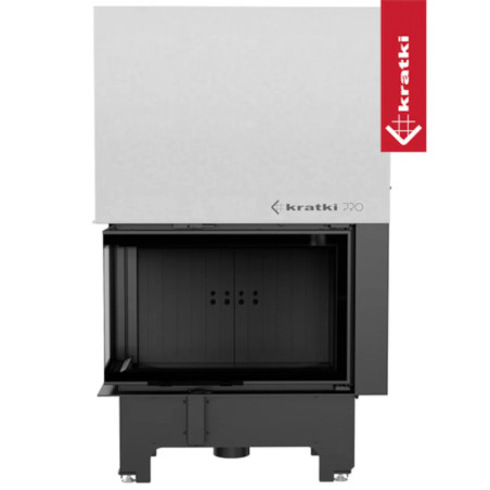 Kominek KRATKI VNL 810/410 14 kW Ø 200 Gilotyna czarne wyłożenie