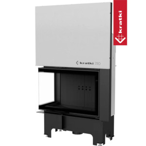Kominek KRATKI VNL 810/410 14 kW Ø 200 Gilotyna czarne wyłożenie