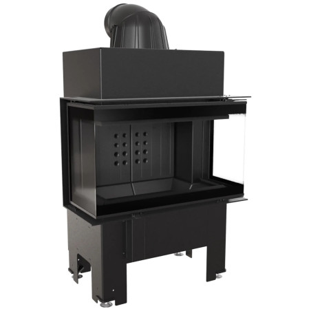 Kominek KRATKI NBC 680/280 7 kW Ø 160 czarne wyłożenie