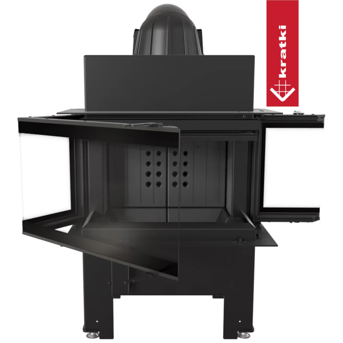 Kominek KRATKI NBC 680/280 7 kW Ø 160 czarne wyłożenie