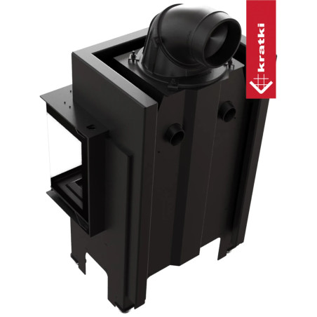 Kominek KRATKI NBC 680/280 7 kW Ø 160 czarne wyłożenie