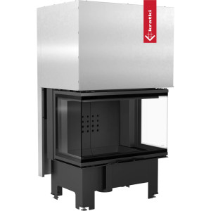 Kominek KRATKI NBC 800/400 10 kW Ø 200 Gilotyna czarne wyłożenie