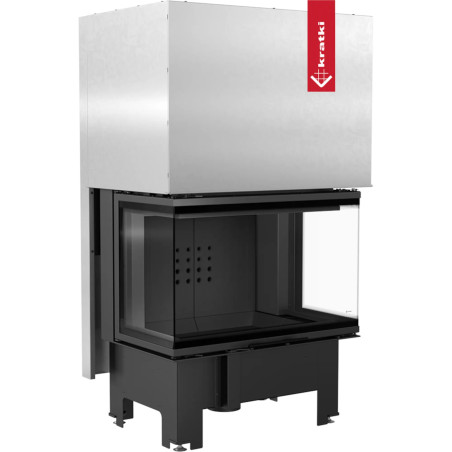 Kominek KRATKI NBC 800/400 10 kW Ø 200 Gilotyna czarne wyłożenie