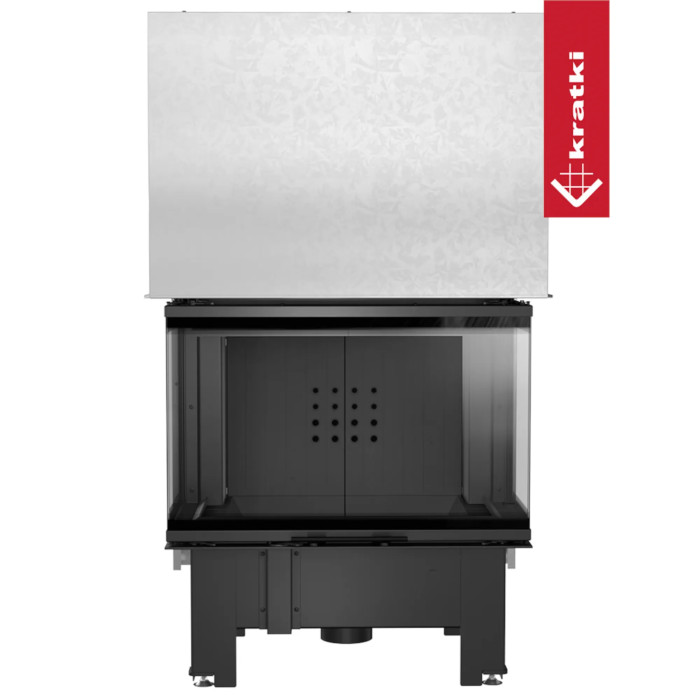 Kominek KRATKI NBC 800/400 10 kW Ø 200 Gilotyna czarne wyłożenie