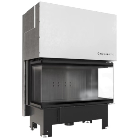 Kominek KRATKI NBC 1000/400 15 kW Ø 200 Gilotyna czarne wyłożenie