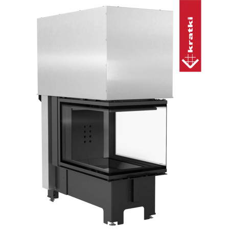 Kominek NBU 500/700 11 kW Ø 200 Gilotyna czarne wyłożenie