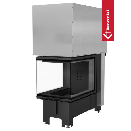 Kominek NBU 500/700 11 kW Ø 200 Gilotyna czarne wyłożenie