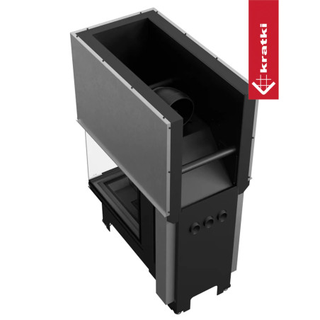 Kominek NBU 500/700 11 kW Ø 200 Gilotyna czarne wyłożenie